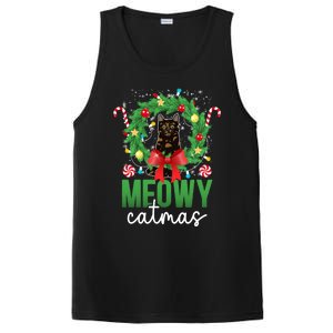 Meowy Catmas Tortie Cat Christmas Tortie Cat Xmas Party Gift PosiCharge Competitor Tank