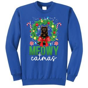 Meowy Catmas Tortie Cat Christmas Tortie Cat Xmas Party Gift Sweatshirt