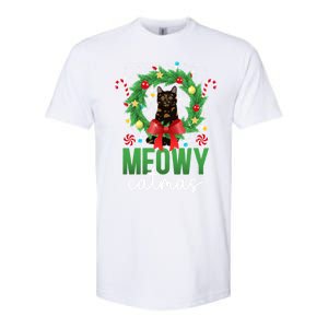 Meowy Catmas Tortie Cat Christmas Tortie Cat Xmas Party Gift Softstyle CVC T-Shirt