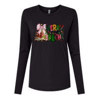 Merry Christmas Tree Xmas Lights Family Holiday Womens Cotton Relaxed Long Sleeve T-Shirt