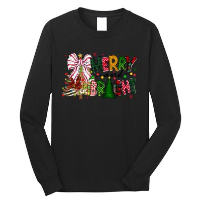 Merry Christmas Tree Xmas Lights Family Holiday Long Sleeve Shirt