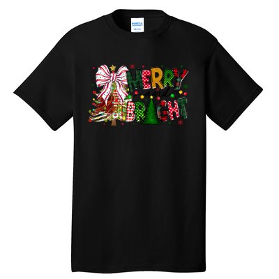 Merry Christmas Tree Xmas Lights Family Holiday Tall T-Shirt