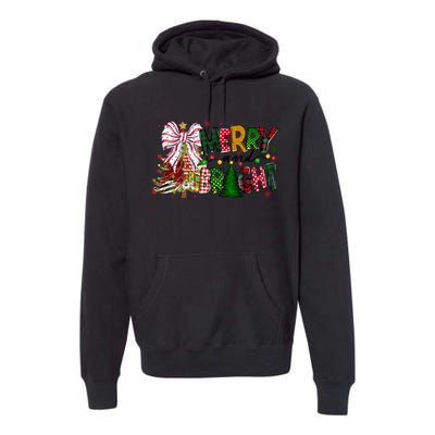 Merry Christmas Tree Xmas Lights Family Holiday Premium Hoodie