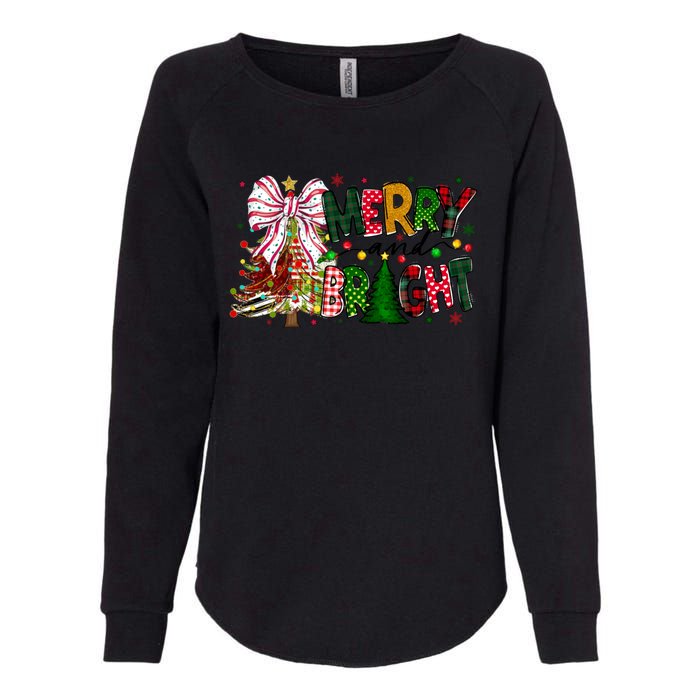 Merry Christmas Tree Xmas Lights Family Holiday Womens California Wash Sweatshirt