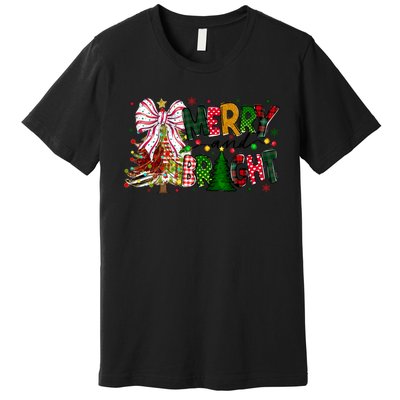 Merry Christmas Tree Xmas Lights Family Holiday Premium T-Shirt