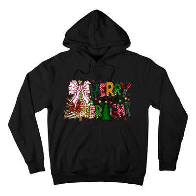 Merry Christmas Tree Xmas Lights Family Holiday Tall Hoodie