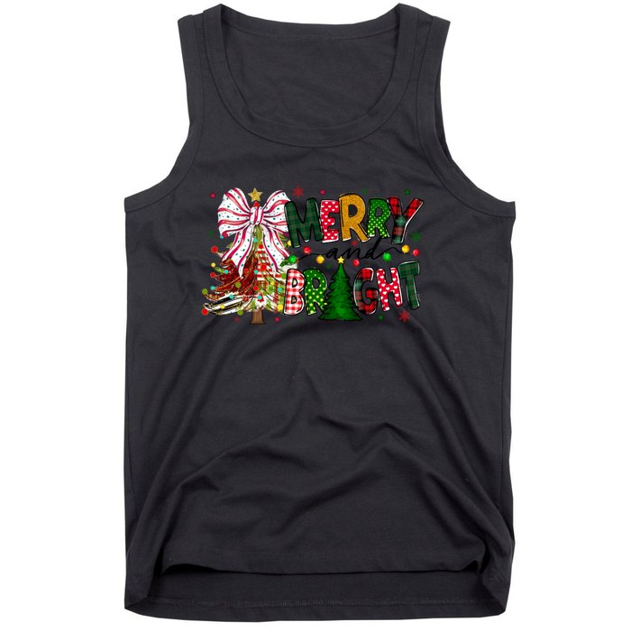 Merry Christmas Tree Xmas Lights Family Holiday Tank Top