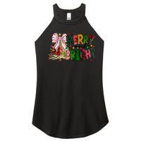 Merry Christmas Tree Xmas Lights Family Holiday Women's Perfect Tri Rocker Tank