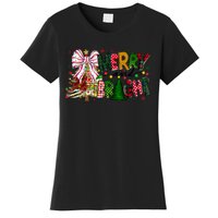 Merry Christmas Tree Xmas Lights Family Holiday Women's T-Shirt