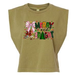 Merry Christmas Tree Xmas Lights Family Holiday Garment-Dyed Women's Muscle Tee