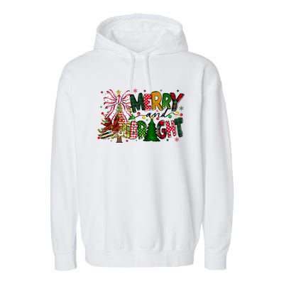 Merry Christmas Tree Xmas Lights Family Holiday Garment-Dyed Fleece Hoodie