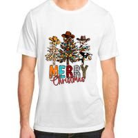 Merry Christmas Trees Western Cowboy Buffalo Plaid Leopard Adult ChromaSoft Performance T-Shirt