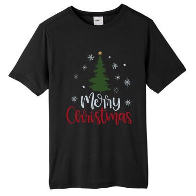 Merry Christmas Tree Christmas Tall Fusion ChromaSoft Performance T-Shirt