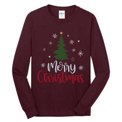 Merry Christmas Tree Christmas Tall Long Sleeve T-Shirt