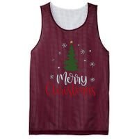 Merry Christmas Tree Christmas Mesh Reversible Basketball Jersey Tank