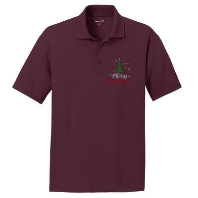 Merry Christmas Tree Christmas PosiCharge RacerMesh Polo