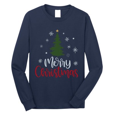 Merry Christmas Tree Christmas Long Sleeve Shirt