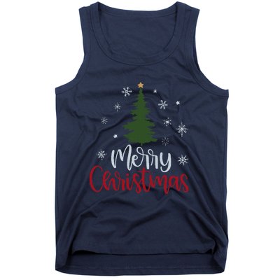 Merry Christmas Tree Christmas Tank Top