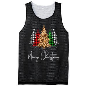 Merry Christmas Tree Xmas Buffalo Plaid Red White Green Mesh Reversible Basketball Jersey Tank