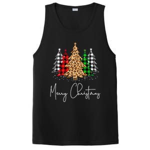 Merry Christmas Tree Xmas Buffalo Plaid Red White Green PosiCharge Competitor Tank