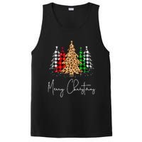 Merry Christmas Tree Xmas Buffalo Plaid Red White Green PosiCharge Competitor Tank