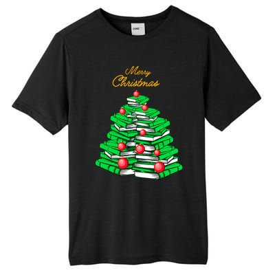 Merry Christmas Tree Gift Love Reading Books Librarian Nerd Meaningful Gift Tall Fusion ChromaSoft Performance T-Shirt