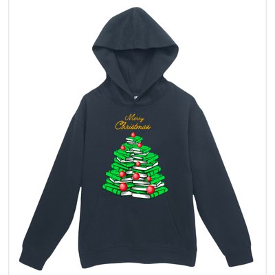 Merry Christmas Tree Gift Love Reading Books Librarian Nerd Meaningful Gift Urban Pullover Hoodie