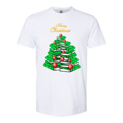 Merry Christmas Tree Gift Love Reading Books Librarian Nerd Meaningful Gift Softstyle CVC T-Shirt