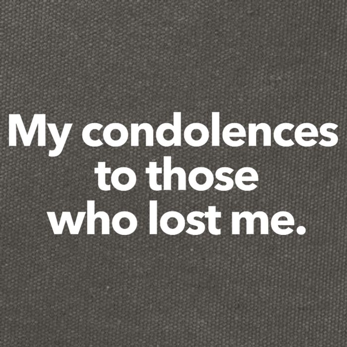 My Condolences To Those Who Lost Me Sarcastic Cotton Canvas Backpack