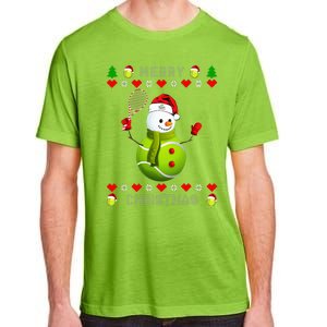 Merry Christmas Tennis Ugly Christmas holiday Adult ChromaSoft Performance T-Shirt