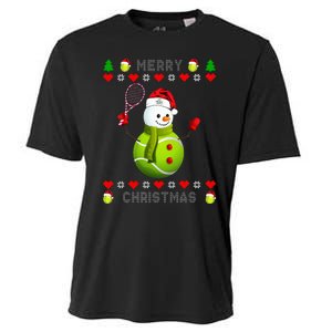 Merry Christmas Tennis Ugly Christmas holiday Cooling Performance Crew T-Shirt