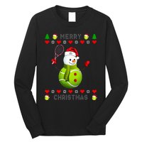 Merry Christmas Tennis Ugly Christmas holiday Long Sleeve Shirt