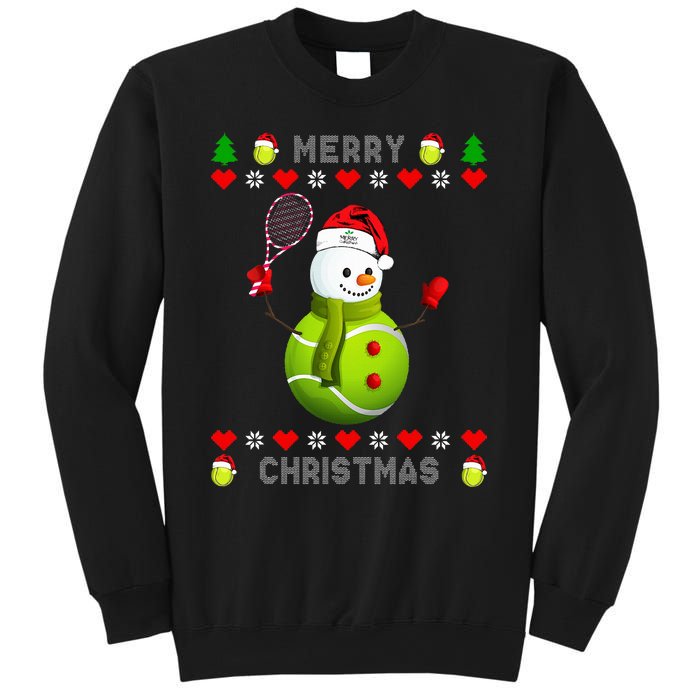 Merry Christmas Tennis Ugly Christmas holiday Sweatshirt