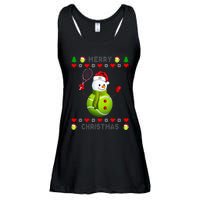 Merry Christmas Tennis Ugly Christmas holiday Ladies Essential Flowy Tank