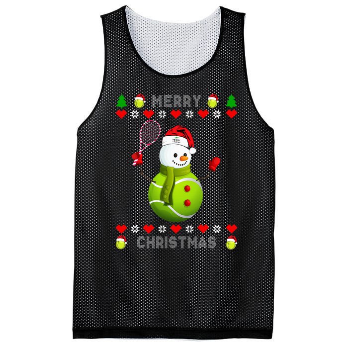 Merry Christmas Tennis Ugly Christmas holiday Mesh Reversible Basketball Jersey Tank