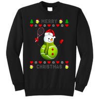 Merry Christmas Tennis Ugly Christmas holiday Tall Sweatshirt