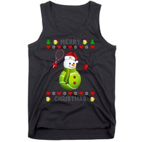 Merry Christmas Tennis Ugly Christmas holiday Tank Top