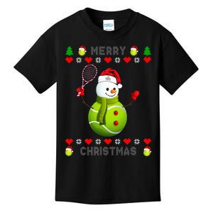 Merry Christmas Tennis Ugly Christmas holiday Kids T-Shirt