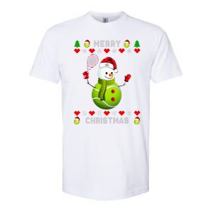 Merry Christmas Tennis Ugly Christmas holiday Softstyle CVC T-Shirt