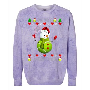 Merry Christmas Tennis Ugly Christmas holiday Colorblast Crewneck Sweatshirt