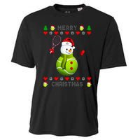 Merry Christmas Tennis Ugly Christmas holiday Cooling Performance Crew T-Shirt