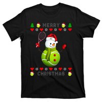 Merry Christmas Tennis Ugly Christmas holiday T-Shirt