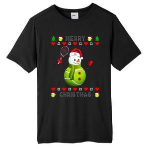 Merry Christmas Tennis Ugly Christmas holiday Tall Fusion ChromaSoft Performance T-Shirt