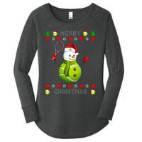 Merry Christmas Tennis Ugly Christmas holiday Women's Perfect Tri Tunic Long Sleeve Shirt