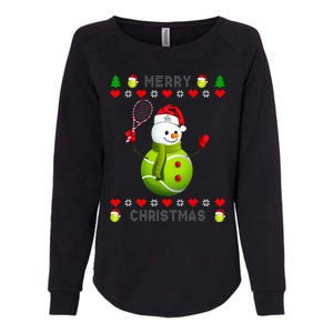 Merry Christmas Tennis Ugly Christmas holiday Womens California Wash Sweatshirt