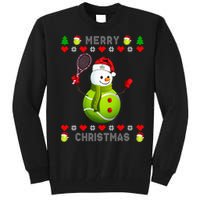 Merry Christmas Tennis Ugly Christmas holiday Tall Sweatshirt