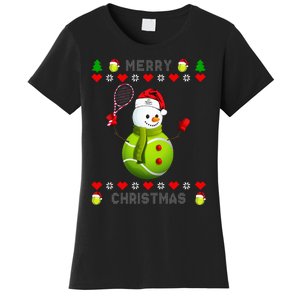 Merry Christmas Tennis Ugly Christmas holiday Women's T-Shirt