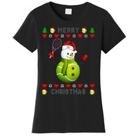 Merry Christmas Tennis Ugly Christmas holiday Women's T-Shirt