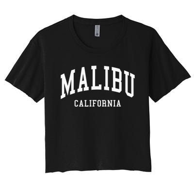 Malibu California Throwback Design Classic Women's Crop Top Tee