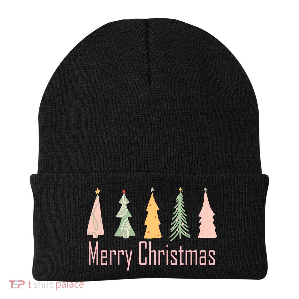 Merry Christmas Trees Cute Holiday Beanie